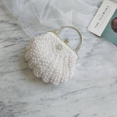 Handmade Beaded Small Shell Bag - Retro Celebrity Style