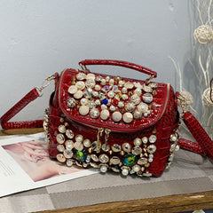 Beaded Rhinestone Shoulder Bag for Women
