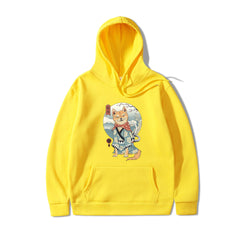 Shiba Inu Dog Illustration Casual Hooded Sweater