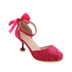 Kids' Pearl Party High Heel Shoes with Bowknot