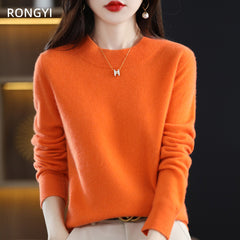 100% Pure Wool Knitted Cashmere Sweater for Women