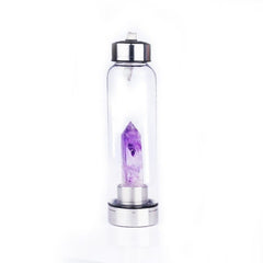 Natural Crystal Energy Glass Cup and Wand Set