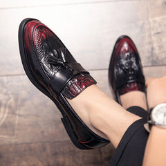 Luxury Crocodile Skin Leather Loafers for Men
