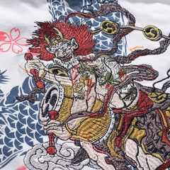 Dragon Tattoo T-Shirt, Chinese Style Embroidered Tee