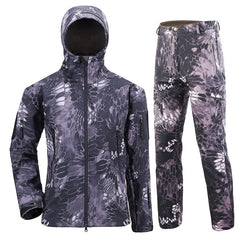 Men's Waterproof Camouflage Fishing Jacket and Pants Set