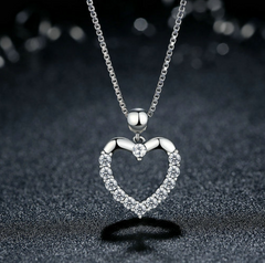 Heart Necklace, 925 Sterling Silver Pendant