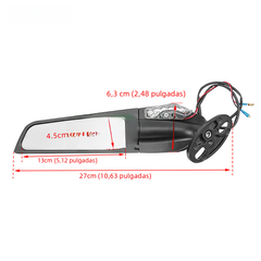 Motorcycle Rearview Mirror with LED Turn Signals