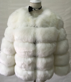 Faux Fur Fox Hair Coat for Women - Short Sleeve Design