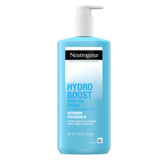 Neutrogena Hydro Boost Body Gel Cream With Hyaluronic Acid Hydrating Body Lotion For Dry Skin Fragrance-Free Hyaluronic Acid Moisturizer 16 OZ