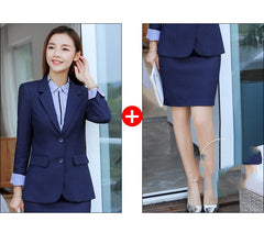 Autumn Women's Double-Breasted Business Suit Set