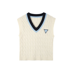 Color Block V-Neck Knit Vest for Women (2020 New)