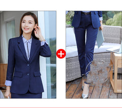 Autumn Women's Double-Breasted Business Suit Set