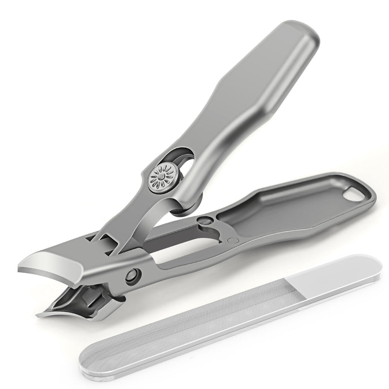 Unaone Nail Clippers- 2024 Upgrade Stainless Steel German Nail Clippers for Thick Nails Ultra Sharp Beveled Fingernail and Toenail Clipper Cutter with Nail File Nail Trimming Tool Set for Men Women