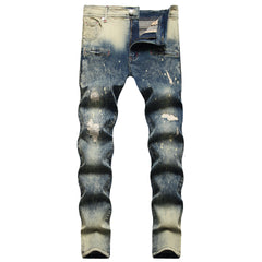 Men's Elastic Slim Fit Straight Jeans