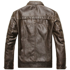 Men's Fleece Lined Leather Jacket