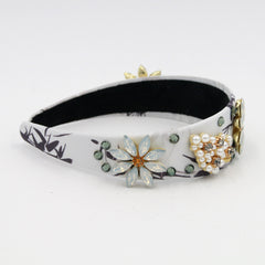 Luxury Baroque Floral Headband for Fashion Shoots