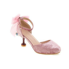 Kids' Pearl Party High Heel Shoes with Bowknot