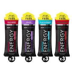 NewTrition Extra Strength Energy Shots Caffeine Energy Shots with Vitamin B & Amino Acids Sugar-Free Vitamin Energy Shot 1.7 fl oz Mixed Flavors 12 Count