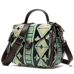 Vintage Embossed Leather Women's Shoulder Bag