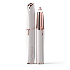 Finishing Touch Flawless Brows Eyebrow Hair Remover Electric Razor for Women with LED Light for Instant and Painless Hair Removal (White)