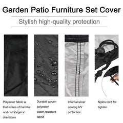 Outdoor Waterproof Oxford Wicker Sofa Cover Set