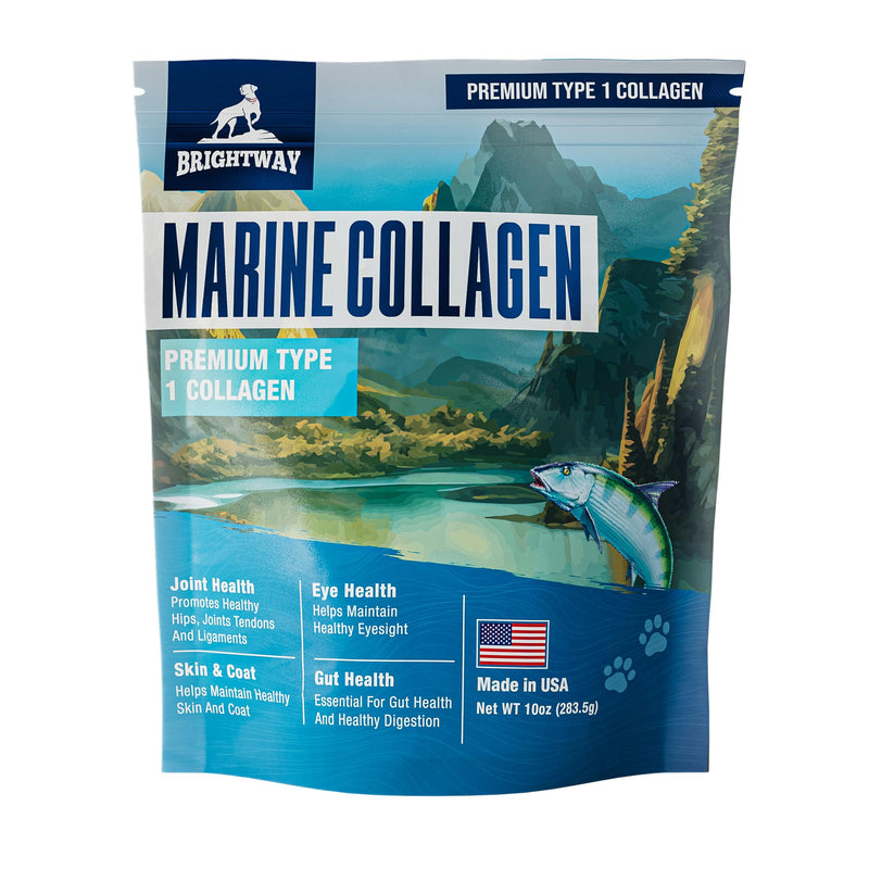 Wild Caught Marine Collagen Peptide for Dogs- Improves Gut Skin & Coat Health Allergies Pet Mobility Hip & Joint Supplement Health