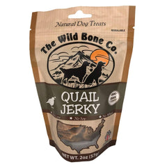 Wild Bone Company Quail Jerky Natural Dog Treats 2 Ounces Made in The USA