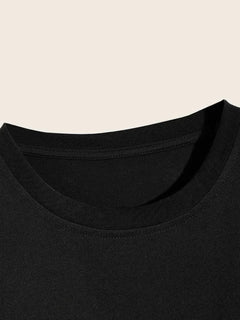 Men's Casual Crew Neck Rose Print T-Shirt (Regular/Oversize)