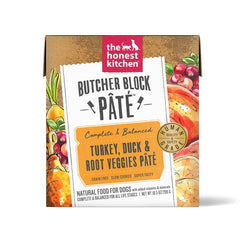 The Honest Kitchen Butcher Block Pate Turkey Duck & Root Veggies Wet Dog Food 10.5 oz