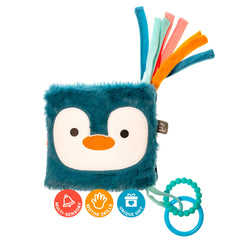 Little Big Friends Soft Activity Book 2 in 1 | Multipurpose Developmental Toy | Easily Attaches to Crib | Teething Ring | Ocean
