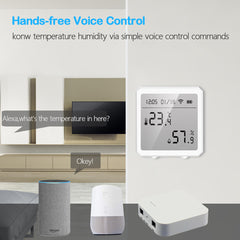 Tuya WiFi Temperature and Humidity Detector - Pearl White