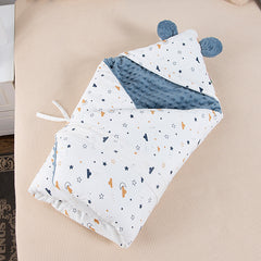 Cozy 90x90cm Newborn Baby Blanket with Hat & Core