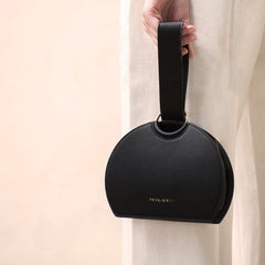Parisian Style Minimalist Half-Moon Saddle Bag for Women
