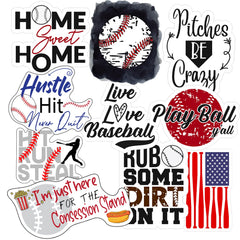 Baseball Stickers - Perfect Baseball Gifts for Boys - Waterproof Durable 100% Vinyl - Anywhere You Need Baseball Stickers for Water Bottles Laptop Car Decal Party Giveaways