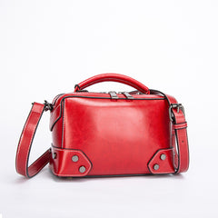 Trendy Leather Messenger Bag for Women with Wallet