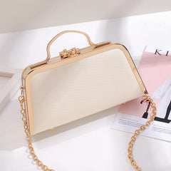 Elegant Floral Chain Shoulder Evening Clutch Bag for Women