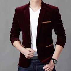 Slim Men's Blazers - Trendy and Comfortable Fashion