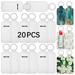 Anpuimult 20 PCS sublimation chapstick holder blanks，bulk sublimation chapstick holder，chapstick holder keychain blank DIY Crafts sublimation blanks products