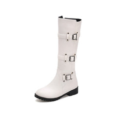 Belt Buckle Knee High Boots for Women (Sizes 40-48)