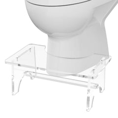 Acrylic Toilet Stool for Adults7 Inch Poop Stool Potty Stool Clear Toilet Step Foot Stool for Bathroom Portable Easy Install for Women Men