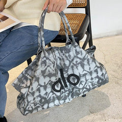 Alo Yoga Canvas Shoulder Bag for Gym and Shopping