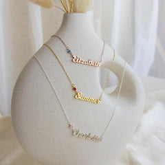 Custom Stainless Steel Name Necklace with Letters