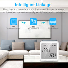 Tuya WiFi Temperature and Humidity Detector - Pearl White