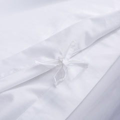 Luxury Hotel Bedding Set - 60s Cotton, White Satin