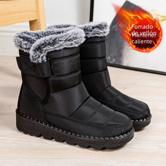 Women's Waterproof High-Cut Faux Rabbit Fur Boots