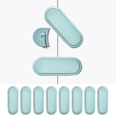 GloyEr Cabinet Fridge Locks for Baby Proof and Child Safety 8 Pack Child Proof Cabinet Refrigerator Locks for Drawer Cupboards Fridge Closet and Pantry Child Safety Baby Oven Lock (Green)