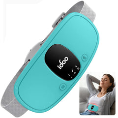 iDOO Heating Pad for Period Cramps FSA HSA Eligible Portable Cordless Heating Pad Electric Waist Belt Device Valentines Day Gifts for Her (Blue)