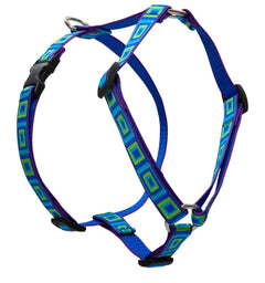LupinePet Originals 3/4" Sea Glass 12-20" Adjustable Roman Dog Harness for Small Dogs