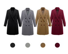Mid-Length Wool Blend Trench Coat Outerwear