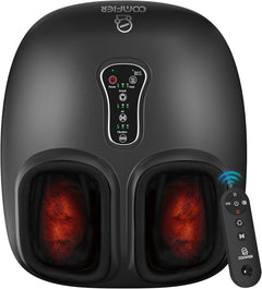 COMFIER 2024 Upgrade Foot Massager with Remote ControlPause Functionfeet Massager with HeatCompressionVibrationshiatsu Foot Massager for NeuropathyPlantar FasciitisGift for Men Size 13
